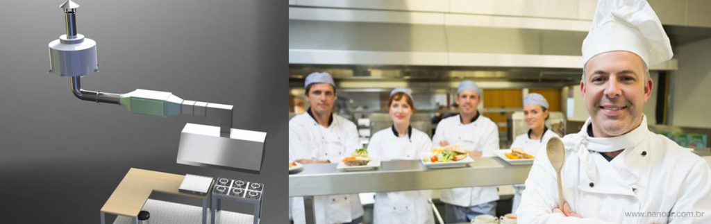 Sistema de exaustão para Cozinhas Profissionais