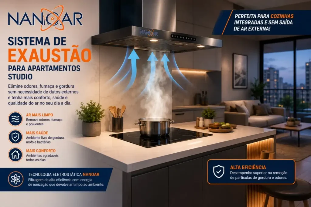 Coifas para Apartamentos Estúdio Nanoar